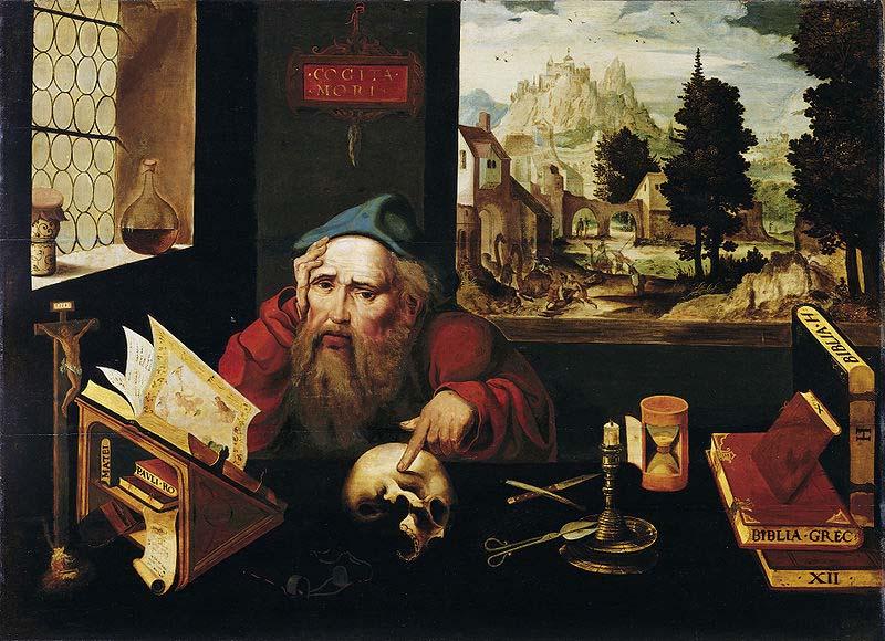 Joos van cleve Der heilige Hieronymus im Gehaus oil painting picture